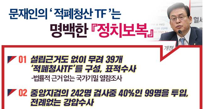 문재인의 ‘ 적폐청산 TF ’는 명백한 『정치보복』