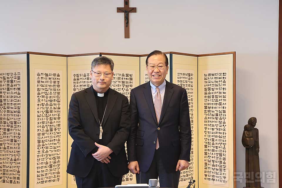 권영세 비상대책위원장, 천주교 서울대교구장 정순택 대주교 예방