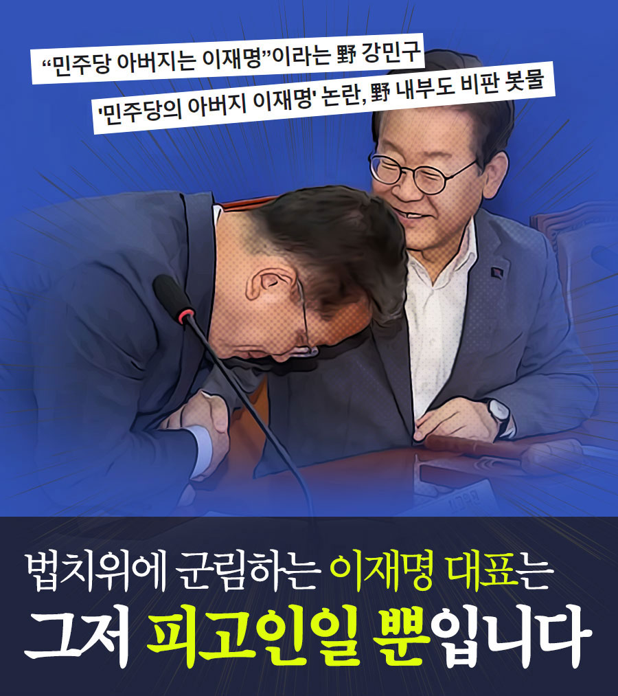 법치위에 군림하는 이재명 대표는 그저 피고인일 뿐입니다