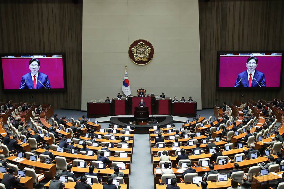 권성동 원내대표, 교섭단체 대표연설